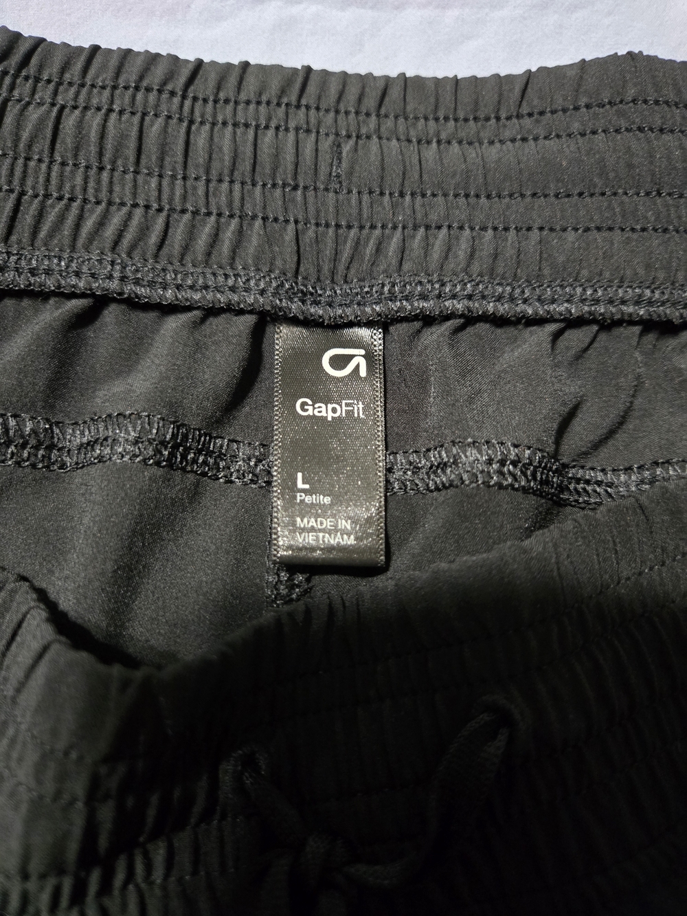GapFit Black Elastic Waist Athletic/Casual Pants - L Petite